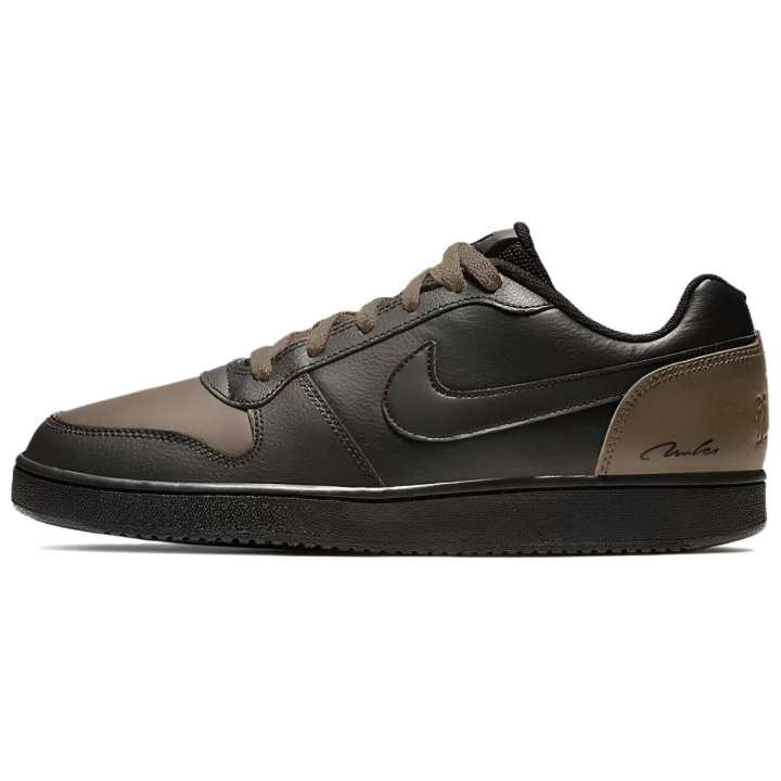 Nike Nike EBERNON Abrasion Resistant Slip Resistant Low top Skateboard Shoes Men's Black Brown