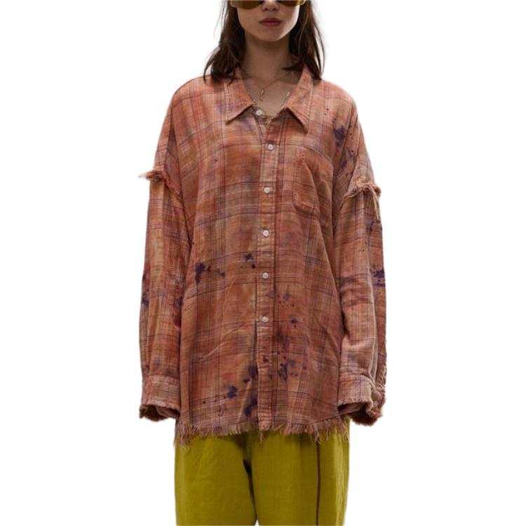 R13 R13 Distressed Plaid Shirt