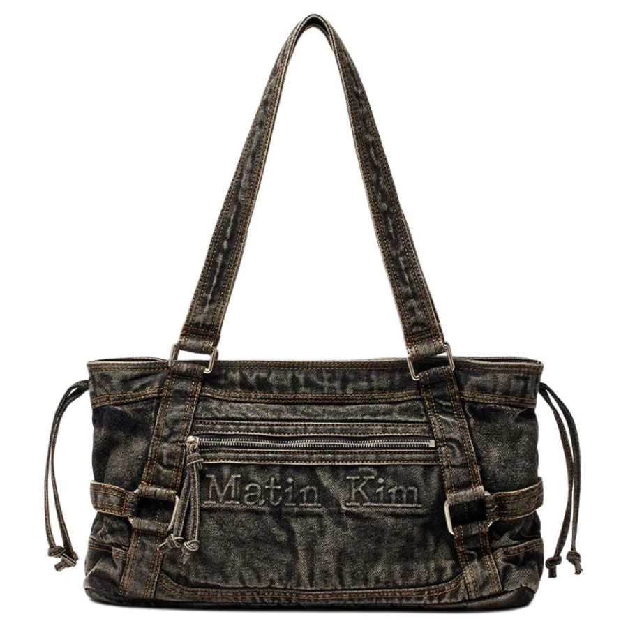MATIN KIM Cotton Handbag, Shoulder Bag Regular Unisex Black