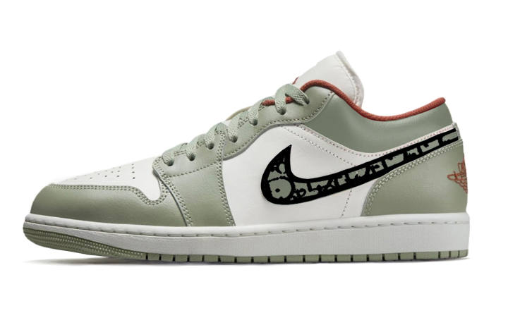Jordan Jordan Air Jordan 1 Little D Bone Trace Leather Slip Resistant Abrasion Resistant Slip Resistant Abrasion Resistant