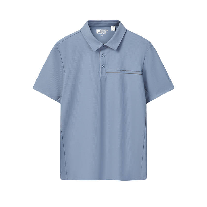 FILA WHITE Polo Shirt Men's Mist Blue