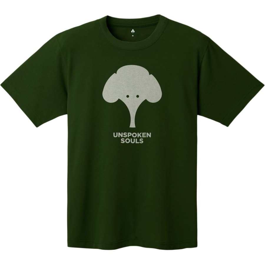 MONTBELL T Shirts Unisex Dark Green/DGN Crew Neck