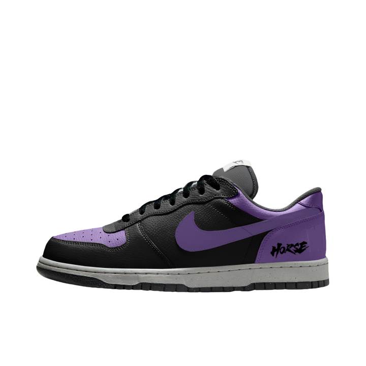 Nike Nike Big Charm Purple Abrasion Resistant Slip Resistant Low top Skateboard Shoes Men's Black Purple