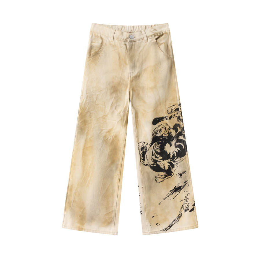 SPRAYGROUND Jeans Unisex Sand Moderate Wide Leg Pants