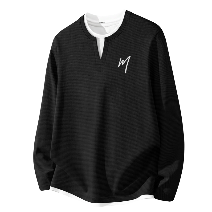 MINISO T Shirts Unisex Crew Neck Moderate Mock Two Piece