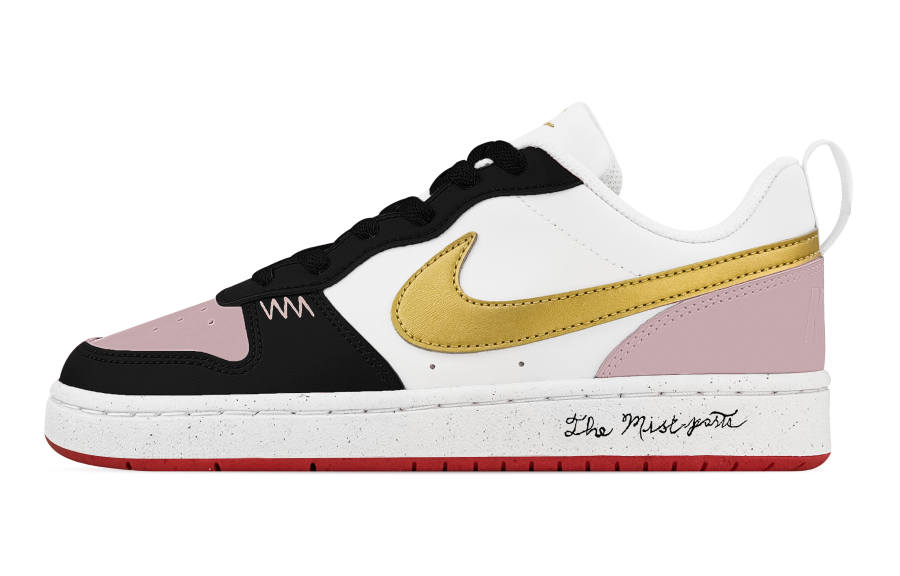 Nike Nike Court Borough Miss Qianjin Abrasion Resistant Slip Resistant Low top Skateboard Shoes Unisex Black Pink