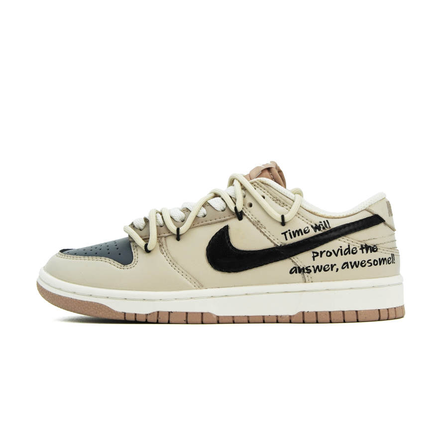 Nike Nike Dunk Great Job Leather Slip Resistant Abrasion Resistant Low top Skateboard Shoes Unisex Beige