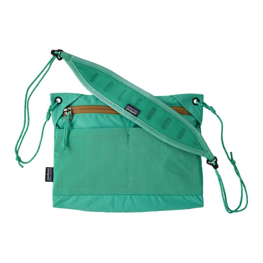 Patagonia Nylon Crossbody Bags Unisex Aqua Blue Stones