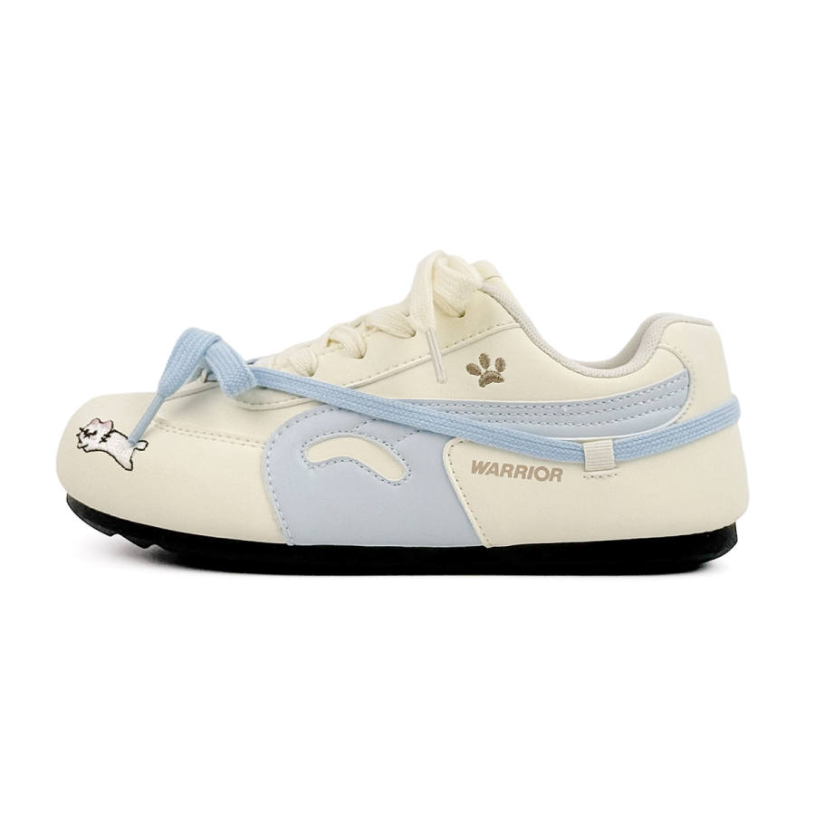 Warrior Niche Original Design, Sweet And Cute, Flat Kitten German Army Trainers Wear resistant And Lightweight Low top