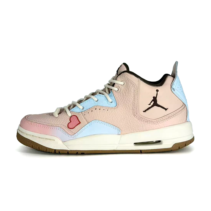 Jordan Jordan Courtside 23 Pink Blue Dream Synthetic Leather Slip Resistant Cushioning Abrasion Resistant Mid top