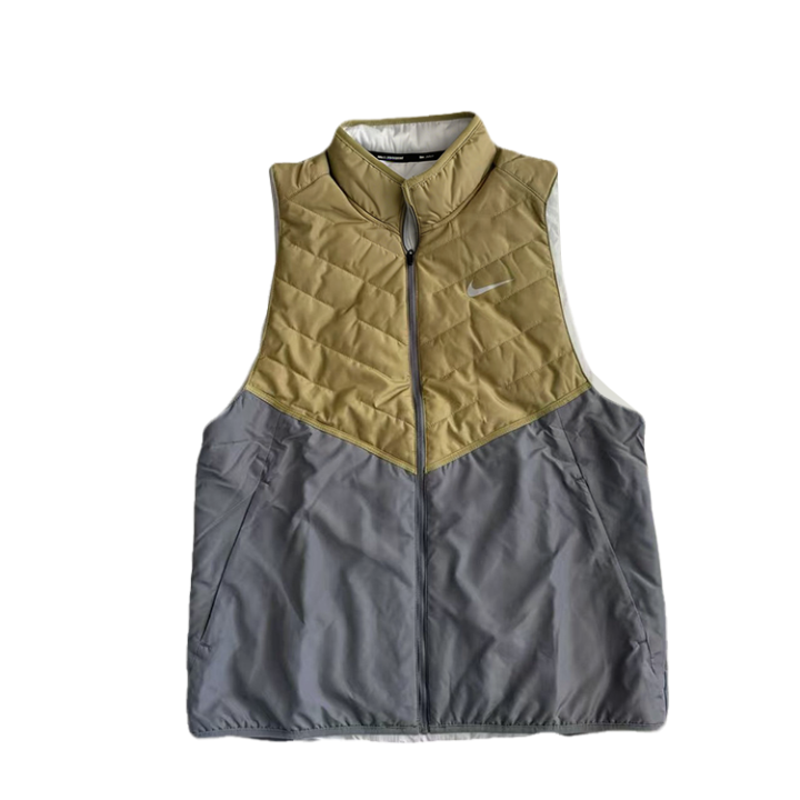 Nike Nike Therma FIT Vests Men's Brown/Gray Stand Collar Moderate Other