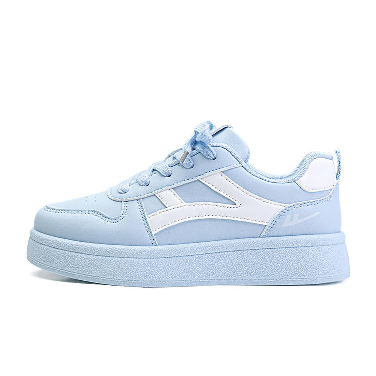 WARRIOR Coverage Height Increasing Abrasion Resistant Lightweight Low top Skateboard Shoes Women's Blue