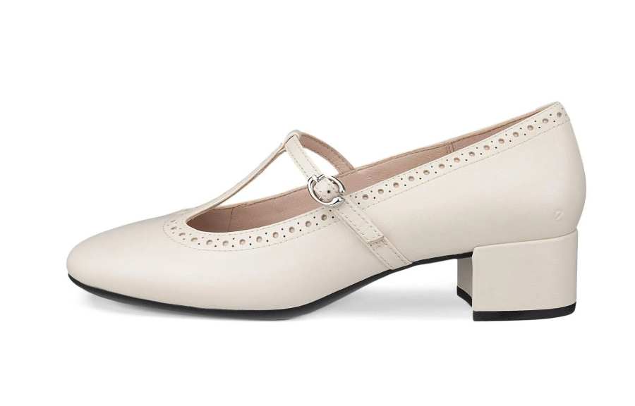 Ecco SS26 Lily Collection 35 Mary Jane Shoes Women's White 250613