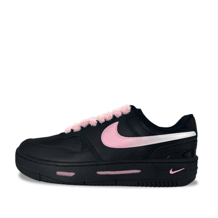Nike Nike Gamma Force Pink Mist Dark Chocolate Abrasion Resistant Low top Skateboard Shoes Women's Black
