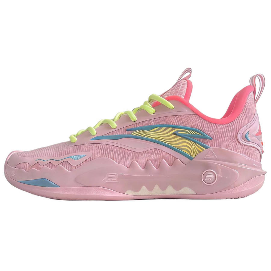 Anta Shock Wave 5 Cushioning, Wear Resistant Low top Basketball Shoes Men's Pink