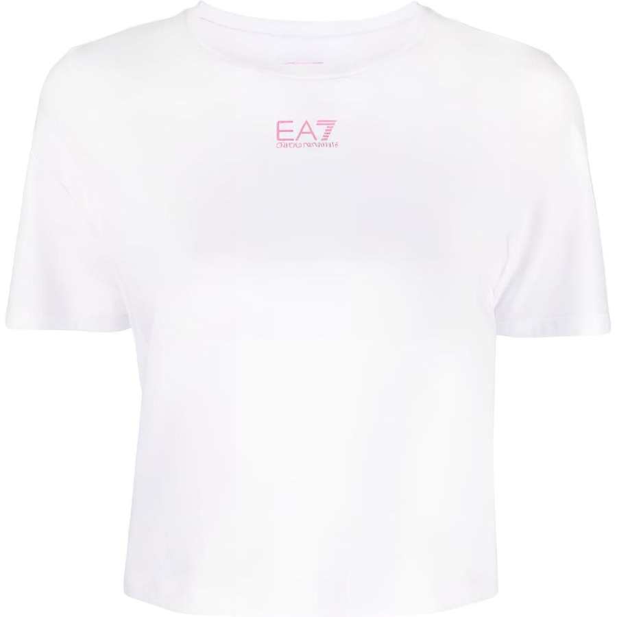 EMPORIO ARMANI Crop Top Women's White Pink