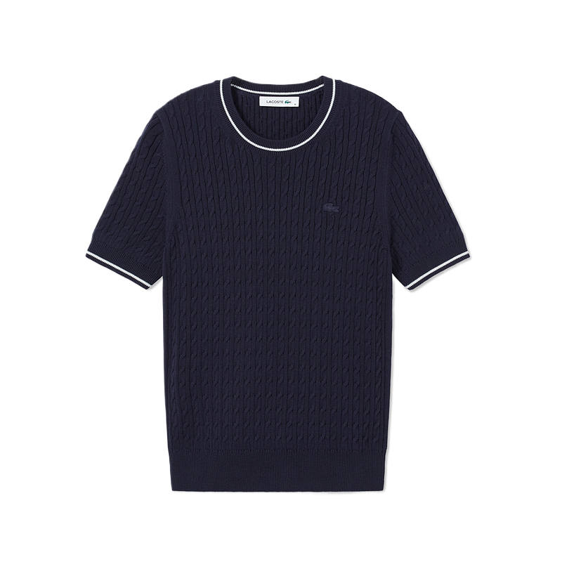 LACOSTE Lacoste cable-knit T-shirt