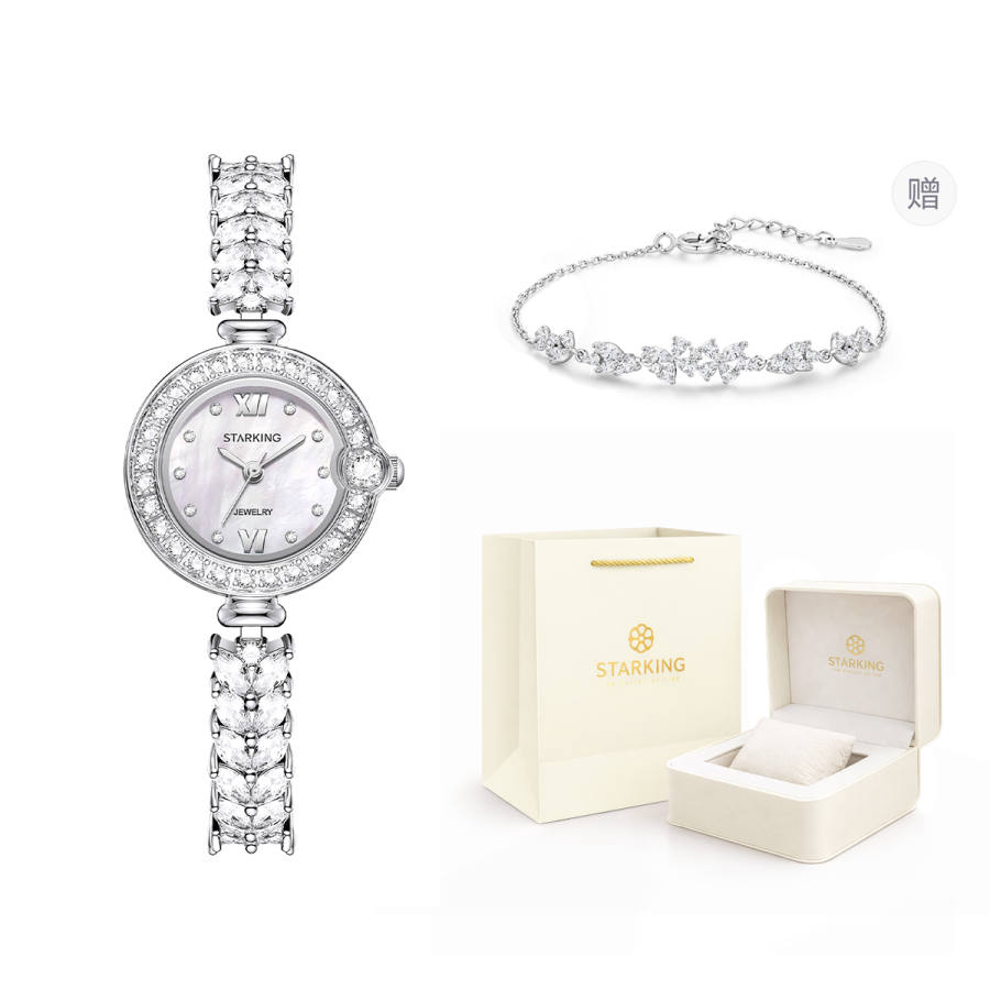 STARKING Mermaid Collection Quartz Movement Stainless Steel Watchband Watch Women's Watch Blue Dial