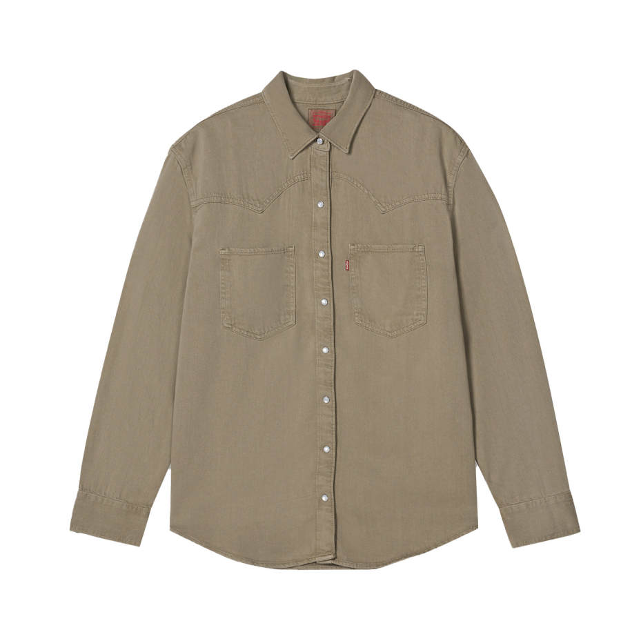 Levis Levis Shirts Women's Khaki Pointed Collar Denim