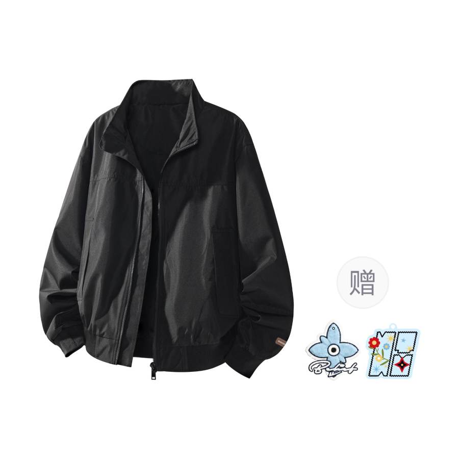 WARRIOR WARRIOR Jackets Unisex Stand Collar Moderate Wind Shell