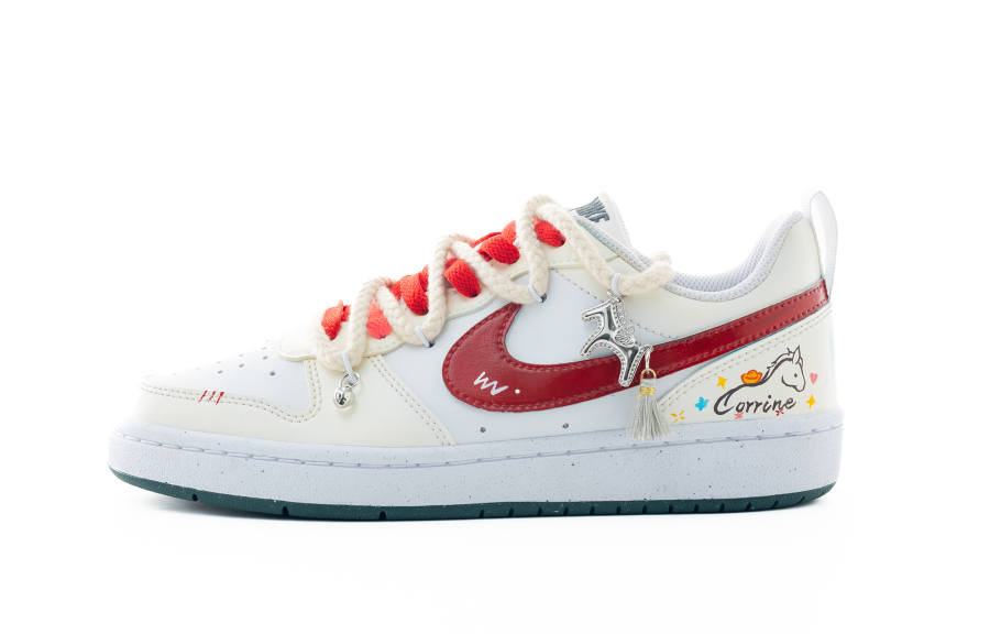 Nike Nike Court Borough Pony Adventure Journal Synthetic Leather Abrasion Resistant Slip Resistant Low top Skateboard Shoes