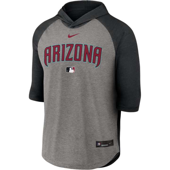 Nike Nike Arizona Diamondbacks Authentic Collection Flux Men's Nike Dri-FIT Mlb 3/4-Sleeve Hooded T-Shirt