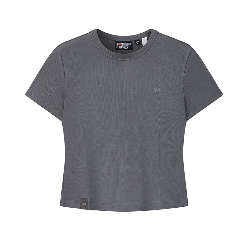FILA WHITE T Shirt Women's Dome Gray
