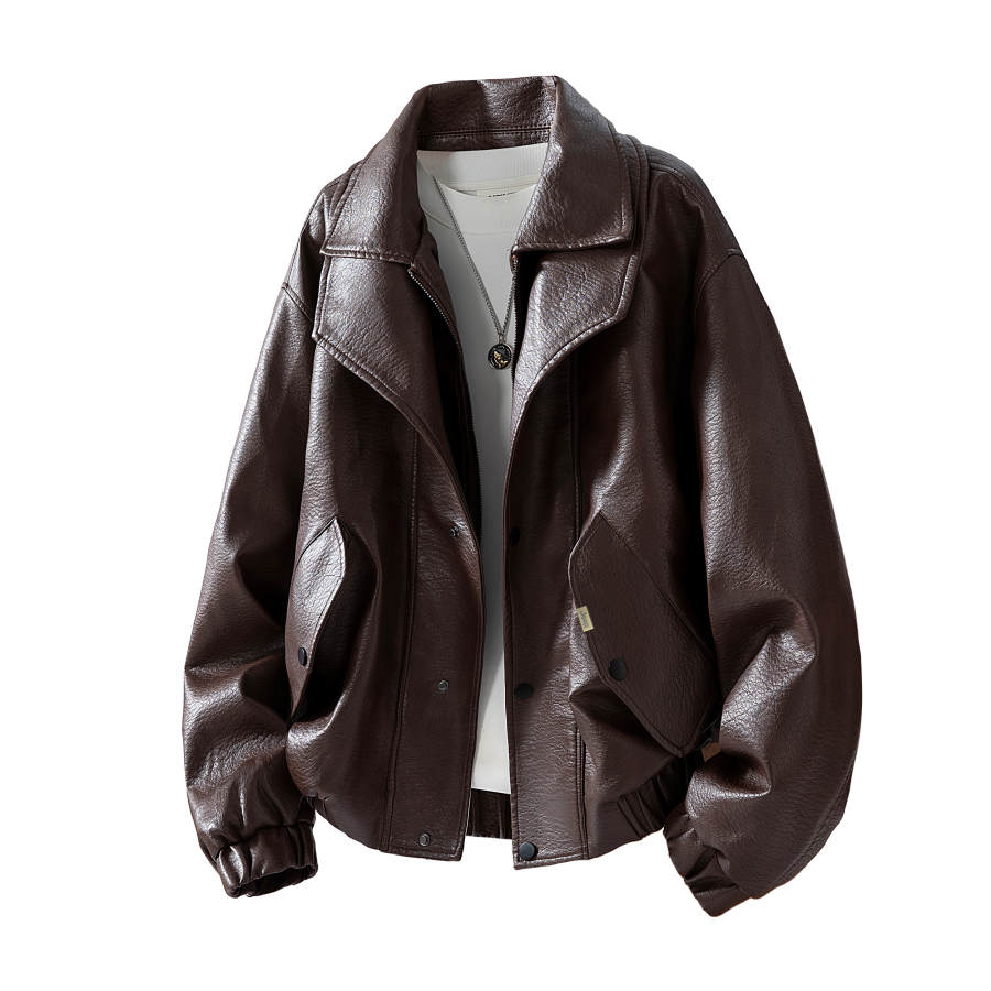 Jeep Jeep Leather Jackets Unisex Lapel Moderate