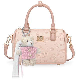 Disney Lotso Pu Boston Handbag Women's Mist Pink/Gardenia Yellow