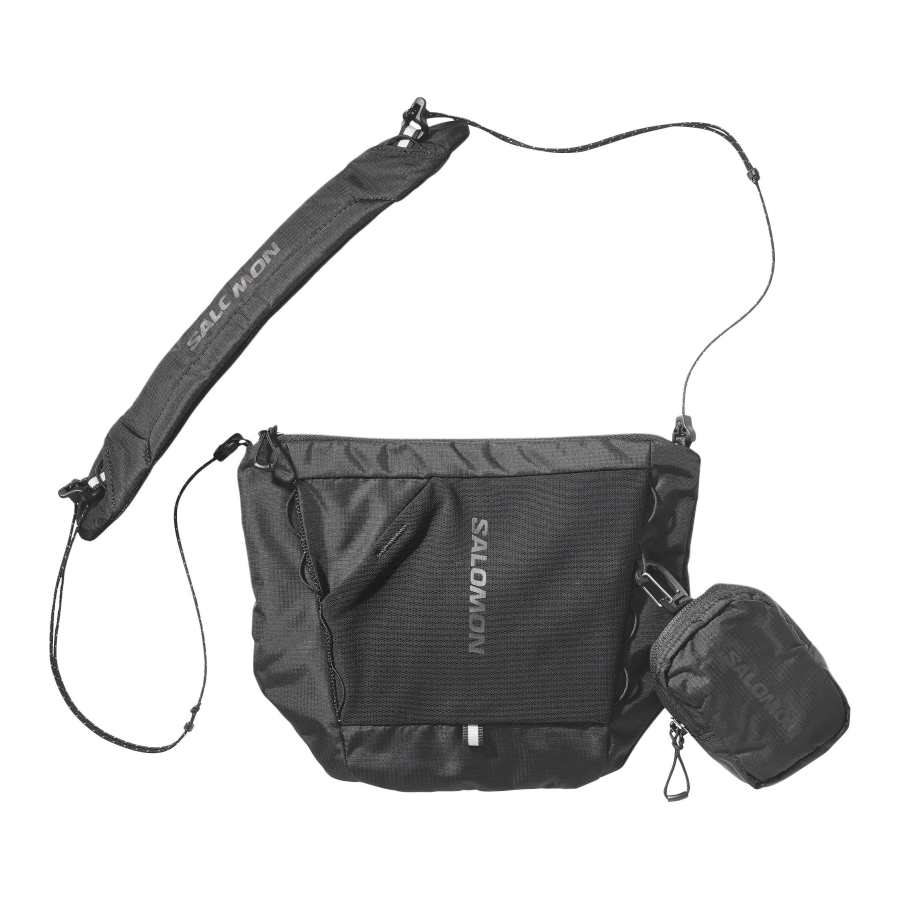 SALOMON ACS Nylon Shoulder Bag, Crossbody Bag Unisex Black