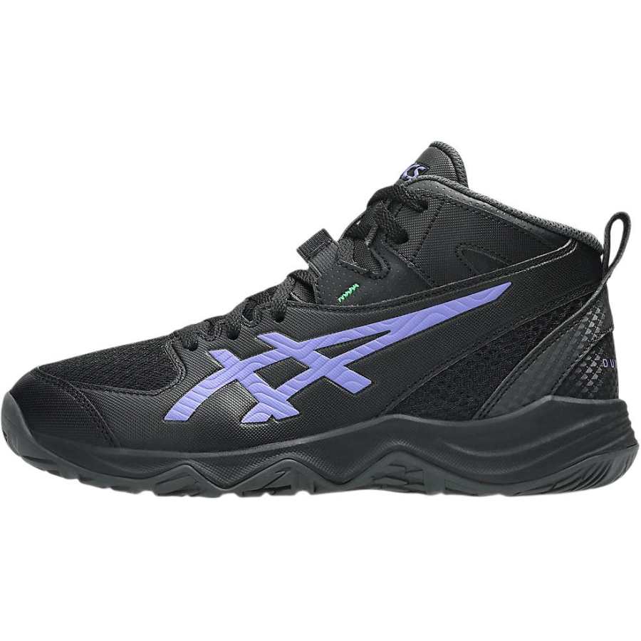 ASICS DUNKSHOT MB 10 Support Mid top Children's Basketball Shoes Black Purple Kids'