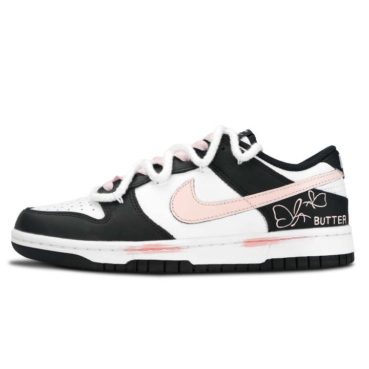 Nike Nike Dunk Black White, Pink Ink Butterfly Dance Abrasion Resistant Slip Resistant Abrasion Resistant Slip Resistant