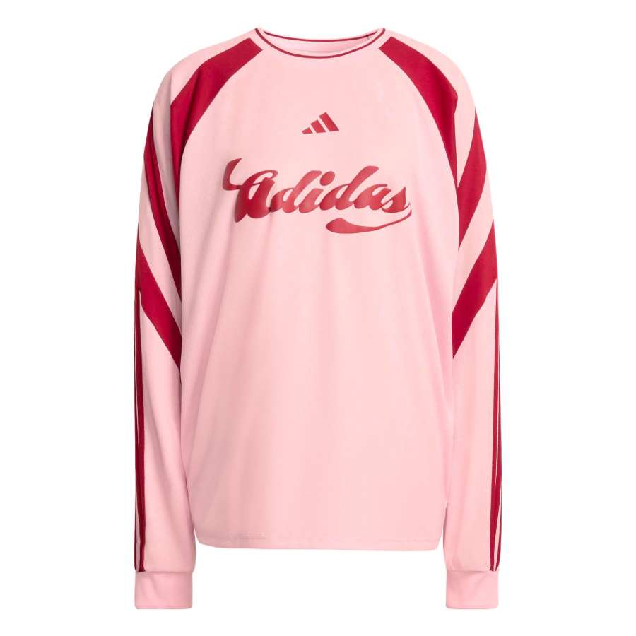 Adidas Adidas T Shirts Women's Clear Pink/Chestnut Red Crew Neck Moderate