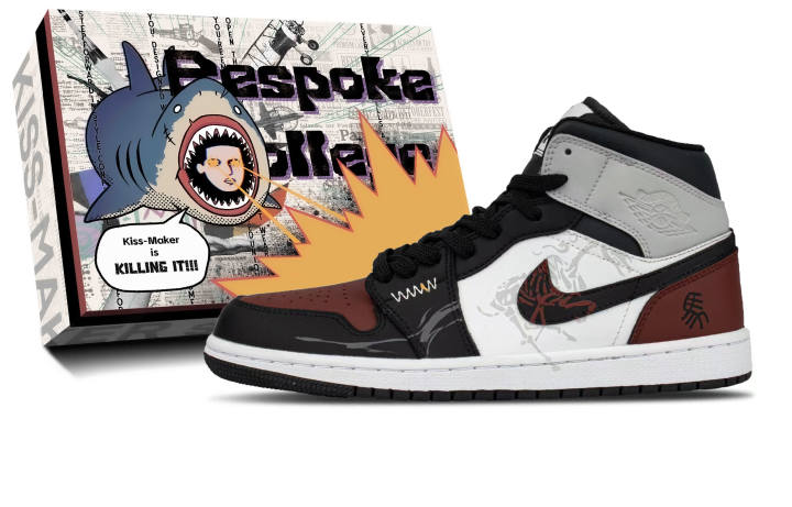 Jordan Jordan Air Jordan 1 Cow Leather Abrasion Resistant Mid top Skateboard Shoes Unisex Red Black