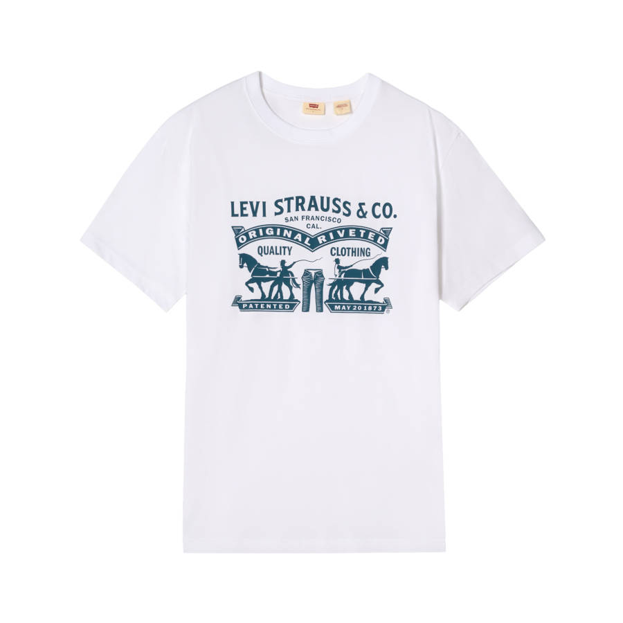 Levis Levis T Shirts Unisex White Crew Neck Thin Straight Fit
