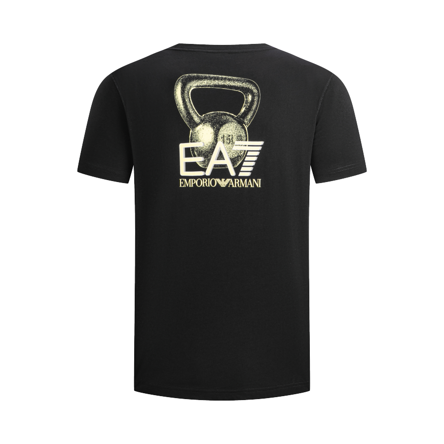 EMPORIO ARMANI T Shirts Men's Black Crew Neck Thin Straight Fit
