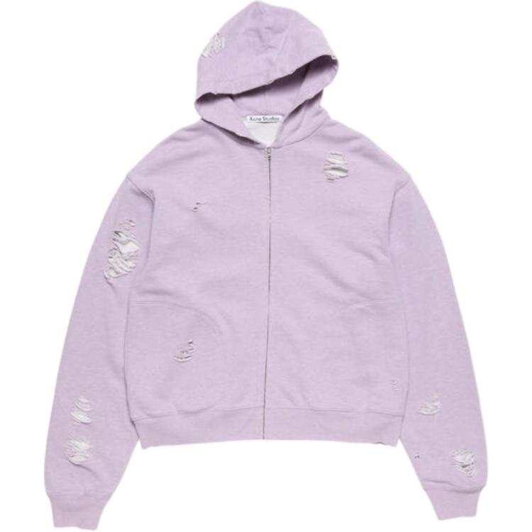 Acne Studios Acne Studios distressed zipped hoodie