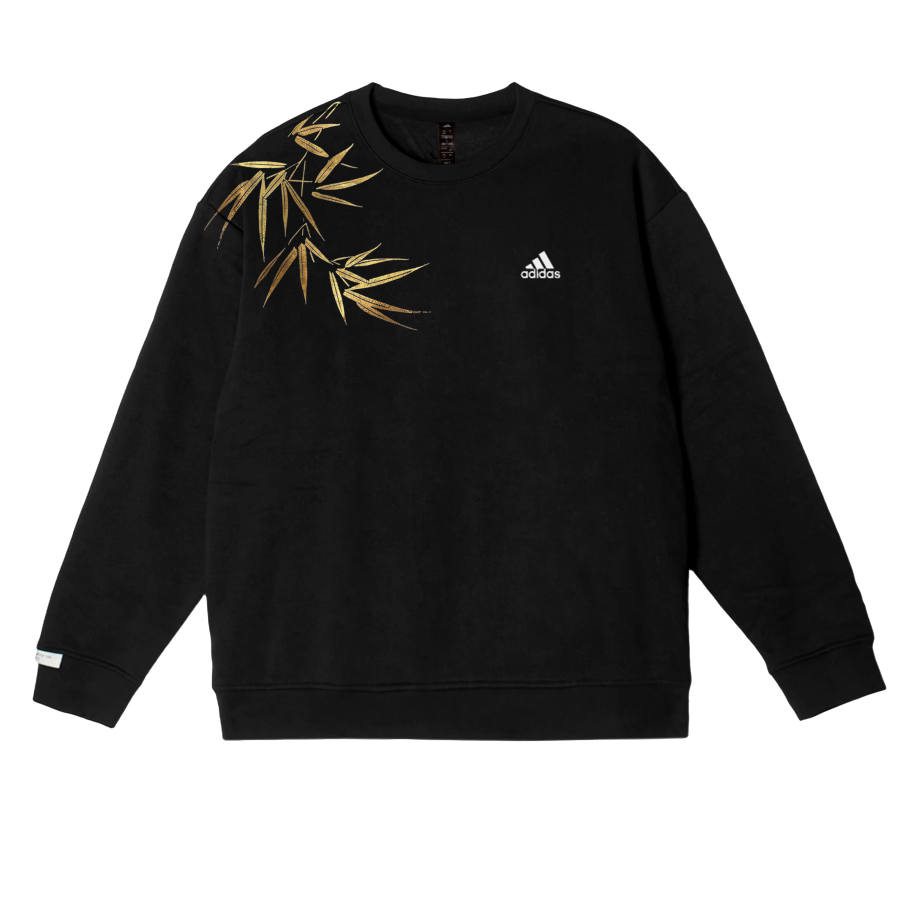 Adidas Adidas LABEL Sweatshirts Unisex Black Crew Neck Moderate Regular