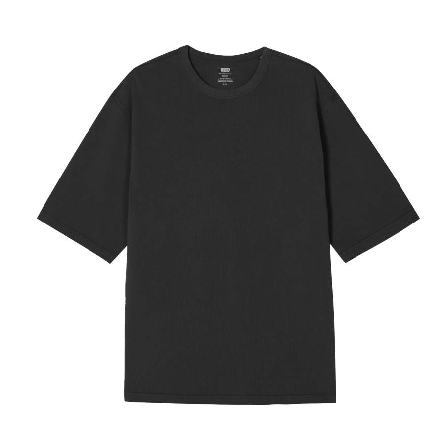 Levis T Shirts Unisex Black Crew Neck Moderate Straight Fit