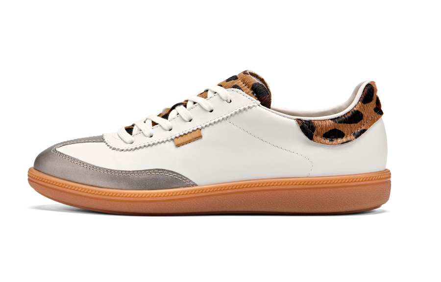 Ecco SS26 SOFT 11 Collection Low top German Army Trainers Women's Warm Beige Brown 235813