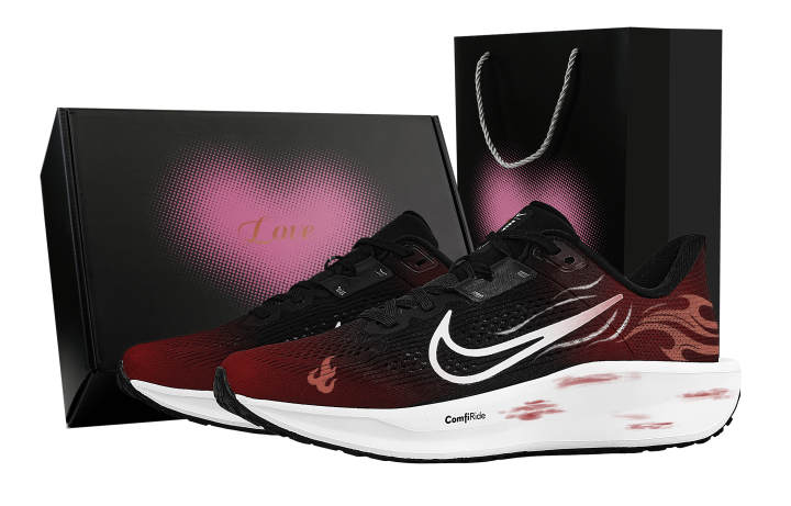 Nike Nike Quest 6 Rebound Low top Casual City Commuting Training Running Shoes Men's Black Red
