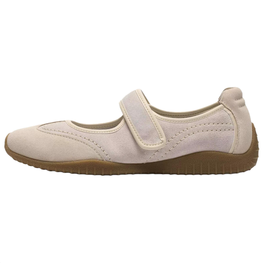 Clarks Meridor Jane Suede Flat Mary Jane Shoes Women's Ecru