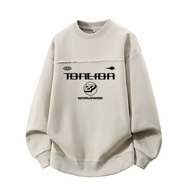 Tonlion Sweatshirts Unisex Crew Neck Moderate Regular