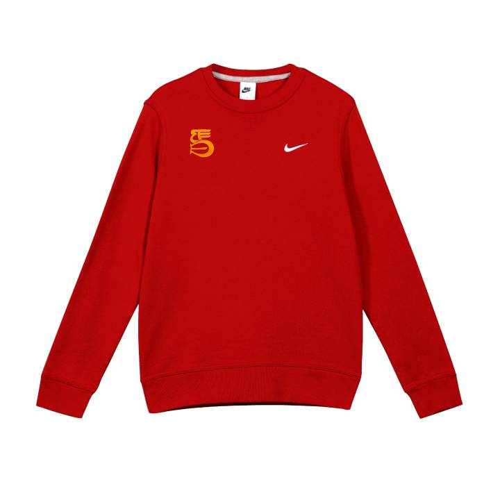 Nike Nike Sweatshirts Unisex Red Crew Neck Moderate Regular