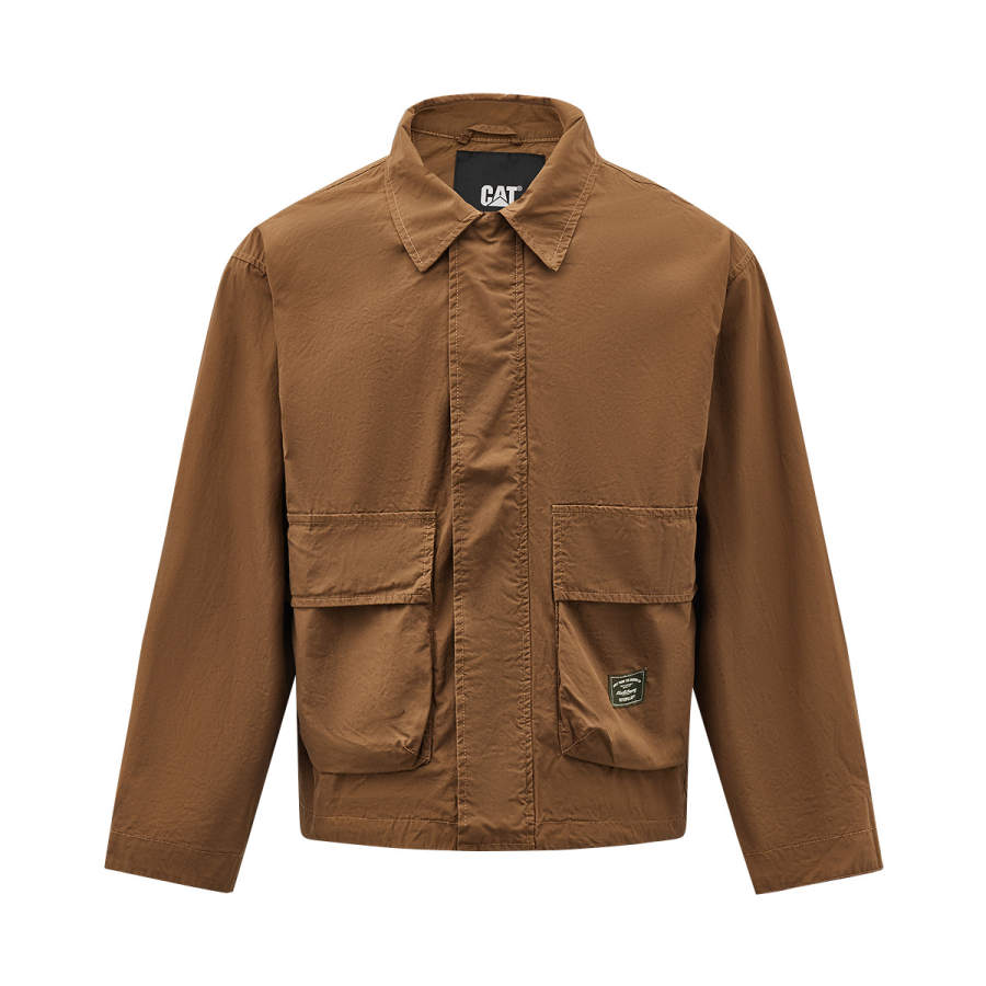 CAT CAT Jackets Men's Khaki Lapel Moderate Workwear