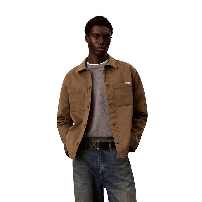 Calvin Klein Shirts Men's VFB Patch Yellow Lapel Moderate Workwear