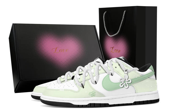 Nike Nike Dunk Skateboard Shoes Unisex Low Top White/Green