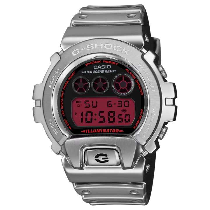 CASIO CASIO FINE METALLIC Quartz Movement Silicone Strap Watch Men's Watches Red Watch Dial