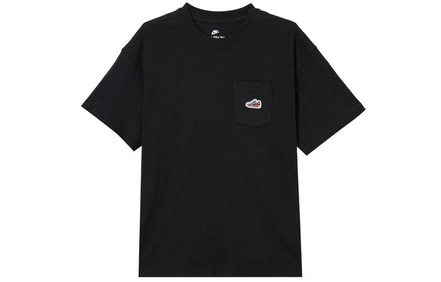 Nike Nike T Shirts Men's Black Crew Neck Moderate Straight Fit