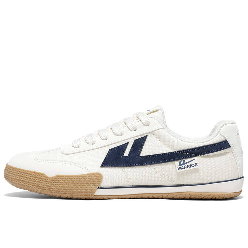 WARRIOR Warrior Low top Canvas Shoes Men's Beige Dark Blue